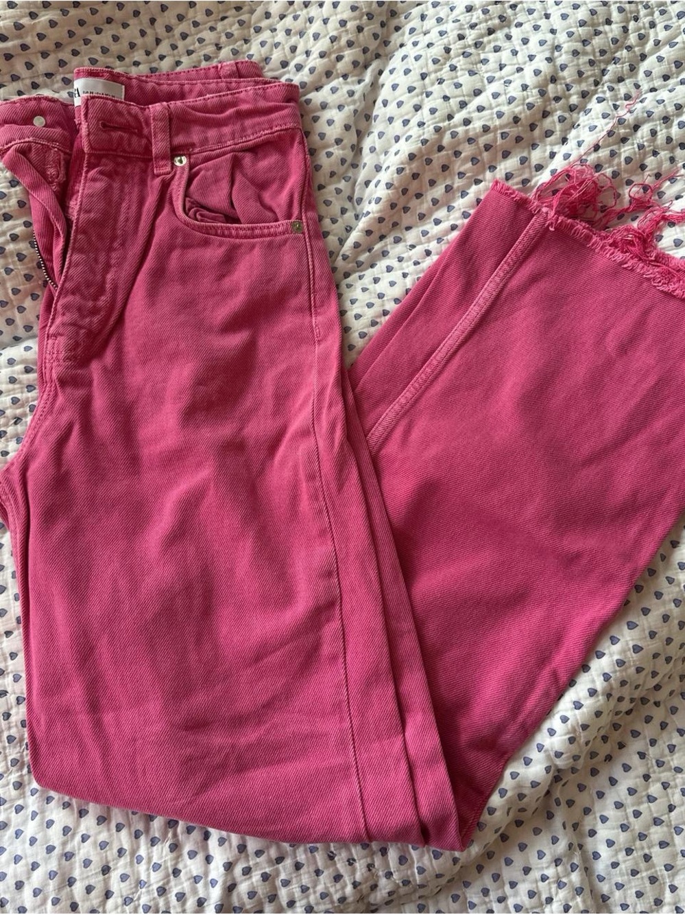 Zara Fuchsia Straight-Leg Jeans
